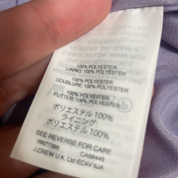 NWOT J. Crew | Elastic Waist Lilac Skirt - Picture 9 of 9